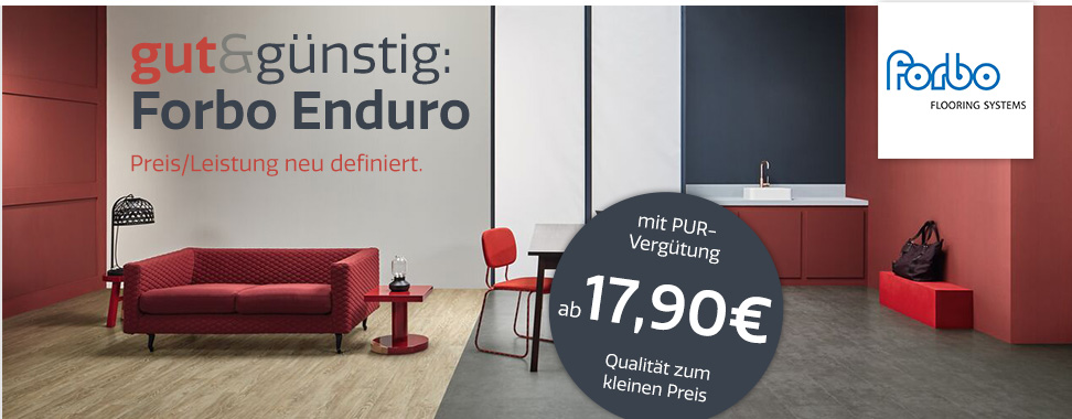Gut & günstig: Forbo Enduro Vinylboden ab 17,90€