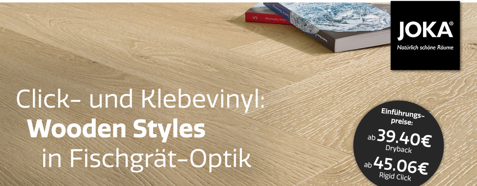 Click- und Klebevinyl: JOKA 555 Wooden Styles in Fischgrät-Optik, ab 39,40€ bei belago.de