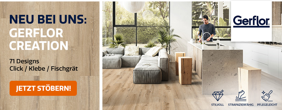 Neu bei belago.de: Gerflor Creation - 71 Designs Click / Klebe / Fischgrät. Jetzt stöbern!